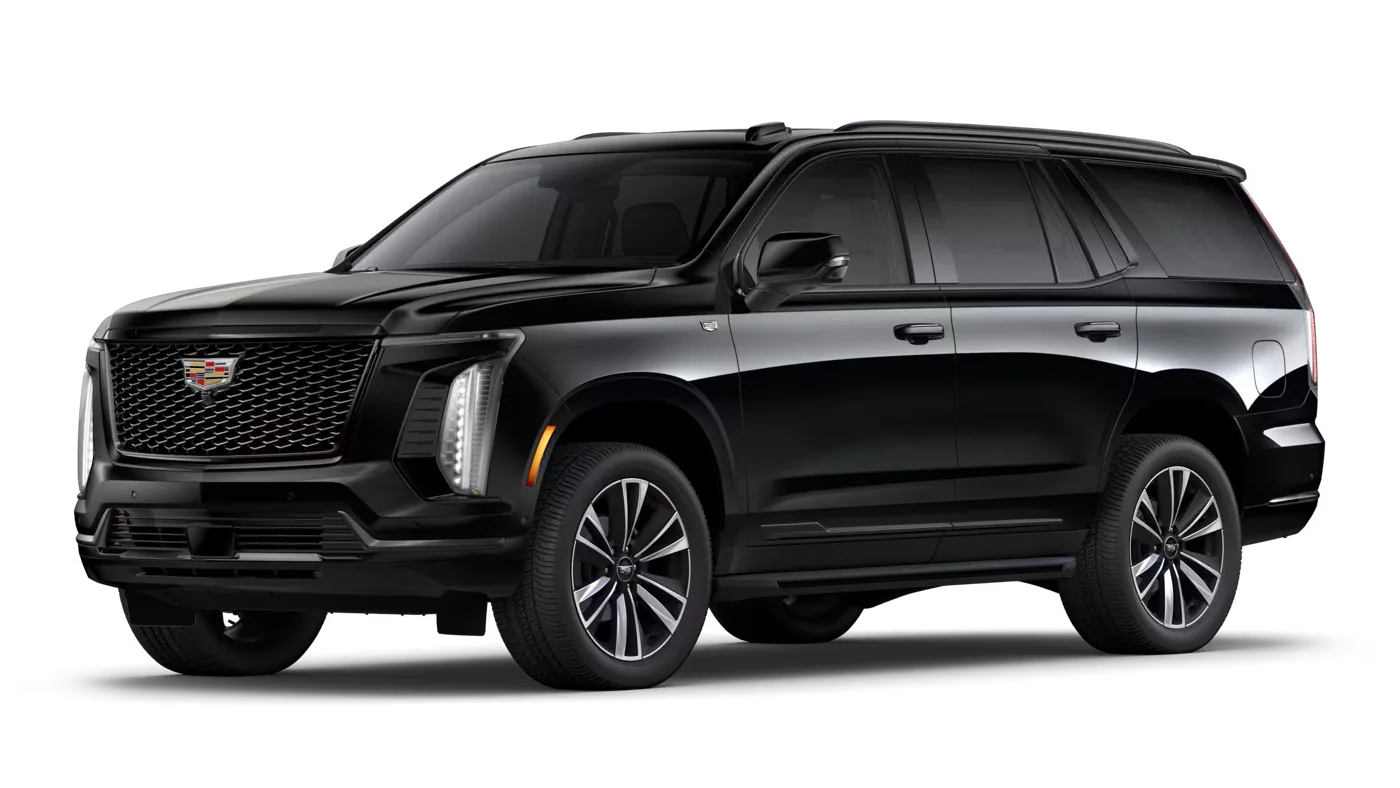 Black Cadillac Escalade executive SUV